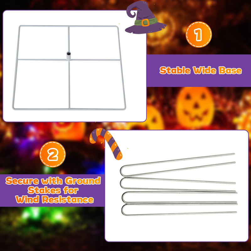 Load image into Gallery viewer, Goplus 3.4 Ft Halloween Decorations, Light up Stacked Pumpkins with 150 LED Lights
