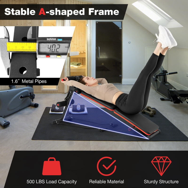 Load image into Gallery viewer, Goplus 7 in 1 Sit up Bench, Foldable Workout Bench w/4 Position Adjustable Height
