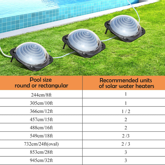 Goplus Solar Dome Swimming Pool Heater Above Ground, Pool Solar Heater