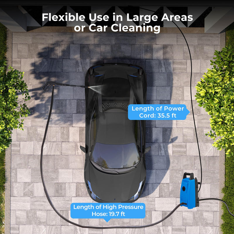 Load image into Gallery viewer, Goplus Electric Pressure Washer, 1900 PSI 1.8 GPM High Pressure Power Washer w/ 4 Quick Connect Nozzles
