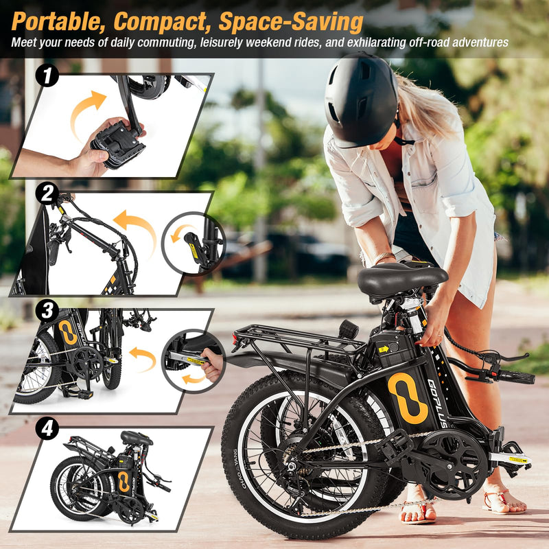 Load image into Gallery viewer, Goplus Electric Bicycle for Adults, Folding Ebike w/20 Fat Tires, 750W Brushless Motor (Peak 850W)
