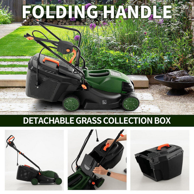 Load image into Gallery viewer, Goplus Electric Lawn Mower, 2-in-1 Versatile Corded Lawn Mower, 10 AMP Motor, 13&quot; Cutting Deck
