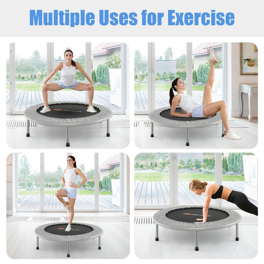 Goplus Mini Folding Trampoline, 36inch Foldable Fitness Rebounder for Adults