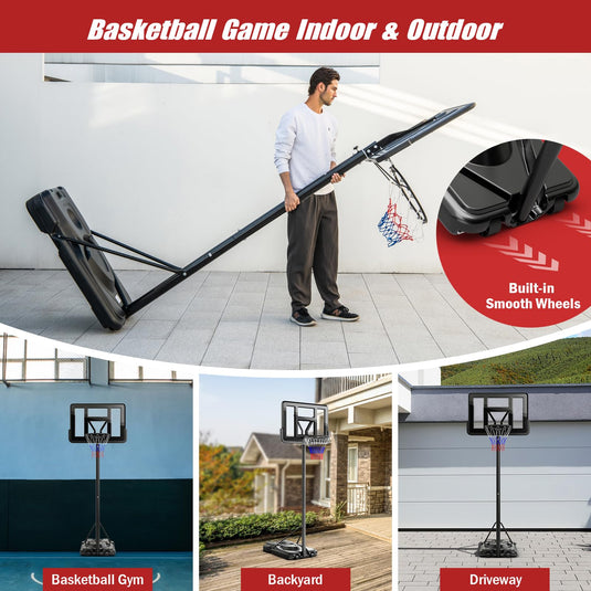 Goplus Portable Basketball Hoop