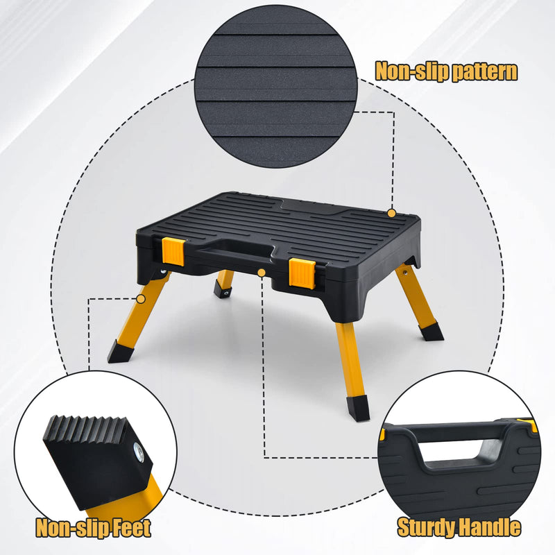 Load image into Gallery viewer, Goplus One Step Stool Tool Box, Folding Step Ladder with Wide Pedal
