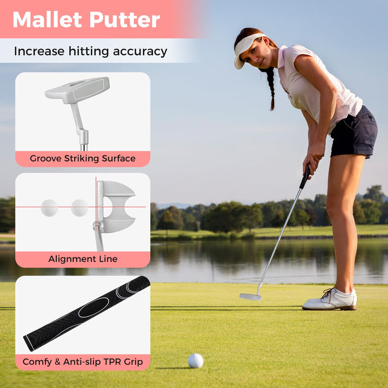 Load image into Gallery viewer, Goplus Complete Golf Club Set for Women, 9 Pieces Golf Clubs with Cart Bag
