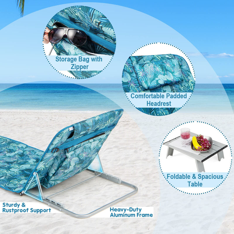 Load image into Gallery viewer, Goplus Beach Chairs with Side Table
