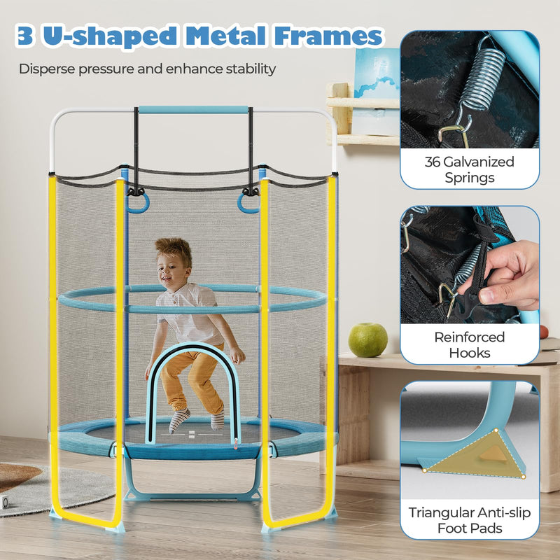 Load image into Gallery viewer, Goplus 60&#39;&#39; Trampoline for Kids, 3-in-1 Toddler Trampoline
