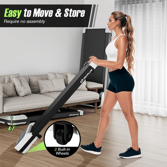 Goplus Walking Pad, Under Desk Treadmill with Remote Control & LED Display, 3 Countdown Modes