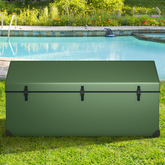 Goplus Outdoor Storage Box, 174 Gallon All Weather Outside Storage Container w/Convenient Handles