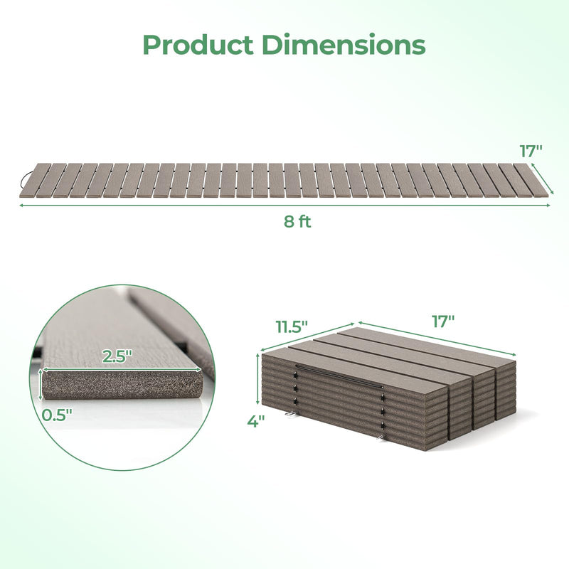 Load image into Gallery viewer, Goplus 8 FT Garden Pathway, Outdoor Roll Out Straight Walkway Patio Path, 95” x 21.5 ” x 0.5”
