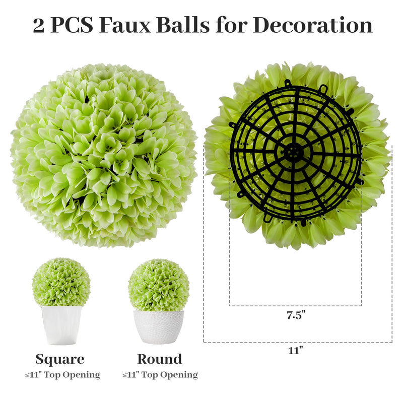 Load image into Gallery viewer, Goplus 11 Inch Topiary Balls Artificial Outdoor Set of 2, Faux Boxwood Ball, Fake Plant Sphere
