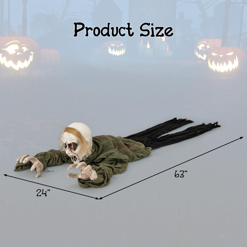 Load image into Gallery viewer, Goplus Halloween Skeleton Groundbreaker Decoration, Sound-Actived Halloween Party Decoration
