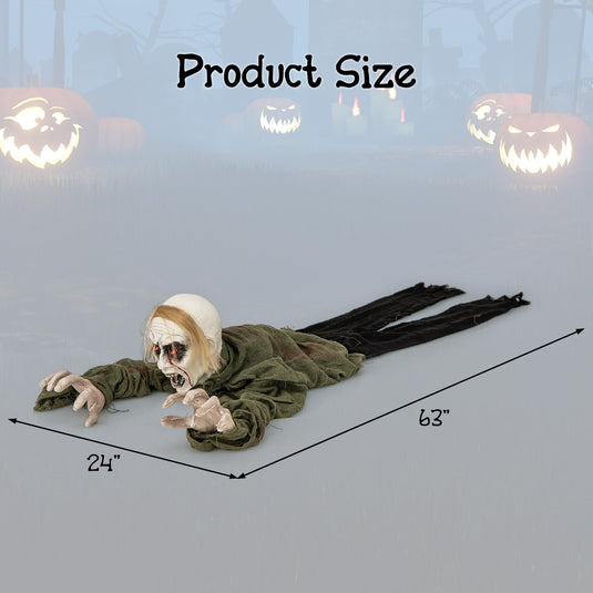 Goplus Halloween Skeleton Groundbreaker Decoration, Sound-Actived Halloween Party Decoration