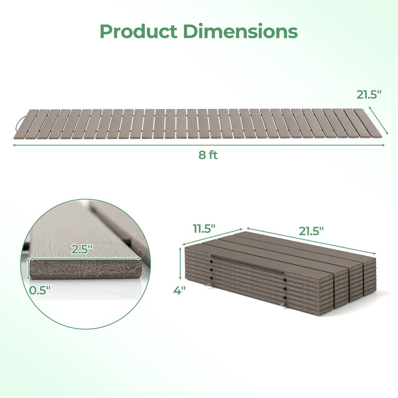 Load image into Gallery viewer, Goplus 8 FT Garden Pathway, Outdoor Roll Out Straight Walkway Patio Path, 95” x 21.5 ” x 0.5”
