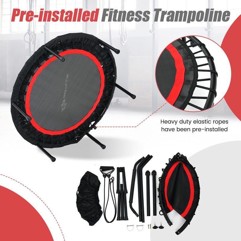 Load image into Gallery viewer, 40&#39;&#39; Folding Fitness Trampoline, Portable Mini Exercise Rebounder
