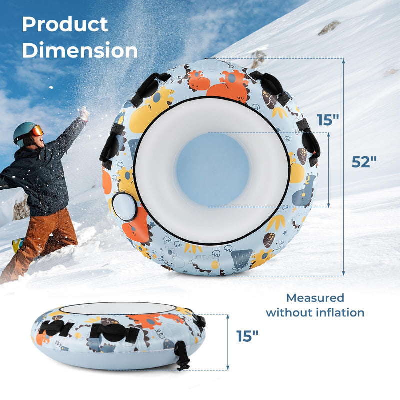 Load image into Gallery viewer, Goplus Snow Tube, 52&quot; Inflatable Snow Sled w/Premium Polyester Oxford Cover
