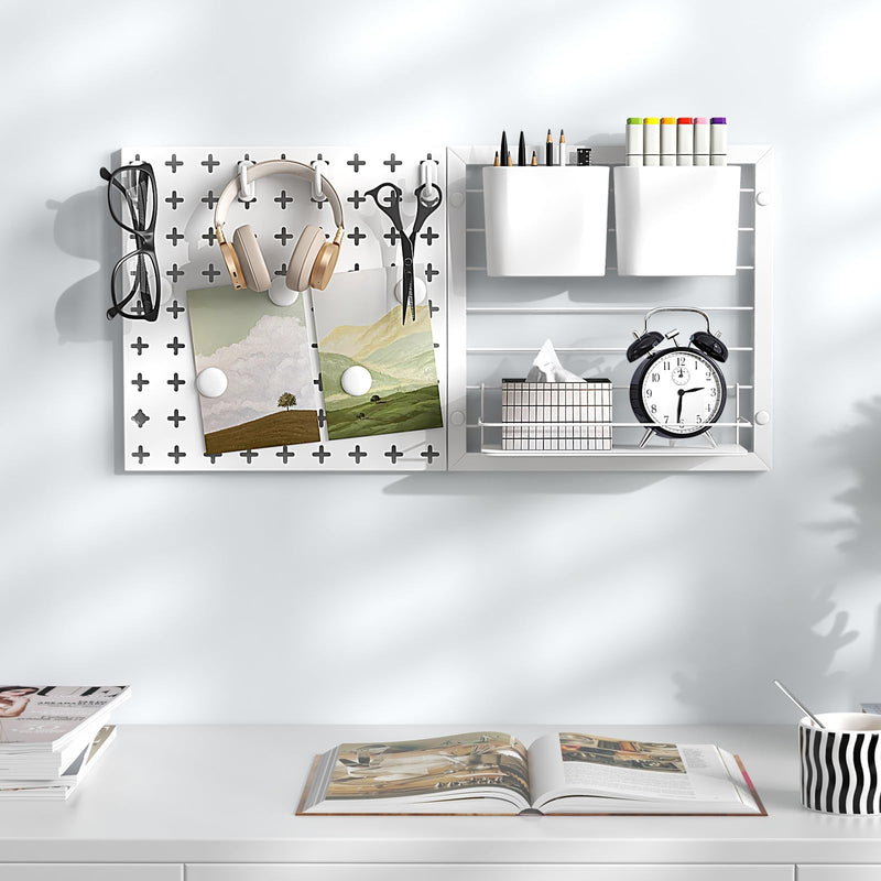 Load image into Gallery viewer, Goplus Peg Board, Metal Pegboard Kit with 2 Pegboard Panels
