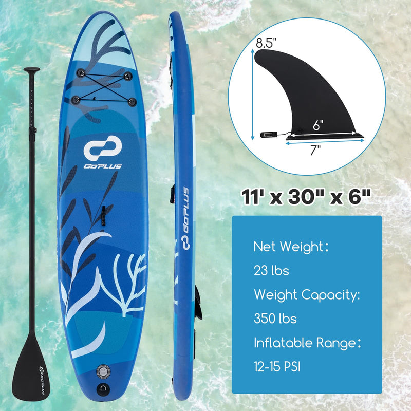 Load image into Gallery viewer, Goplus Inflatable Stand Up Paddle Board, 11FT SUP with Accessory Pack
