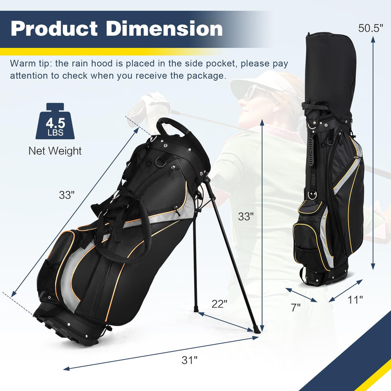 Load image into Gallery viewer, Goplus Golf Stand Bag, Golf Club Bag 8 Way Top Dividers
