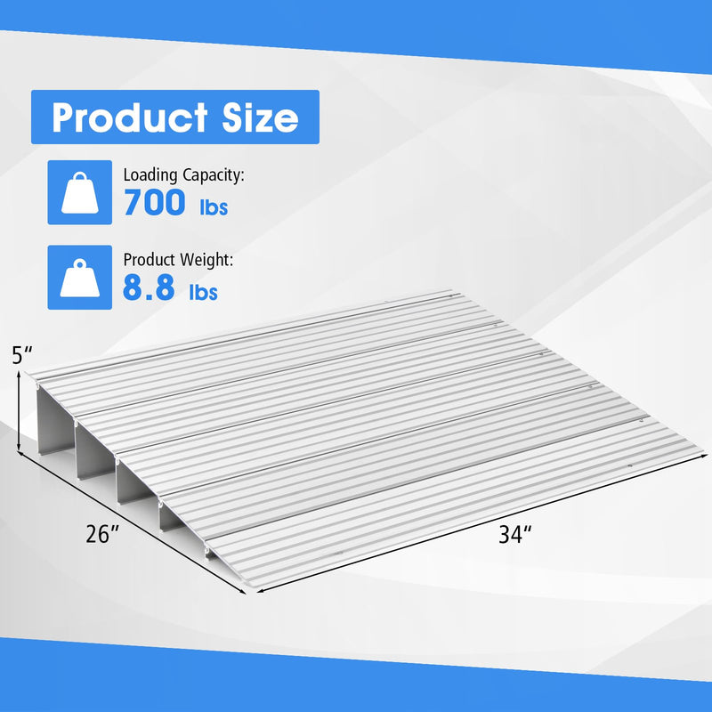 Load image into Gallery viewer, Goplus Door Threshold Ramp, 3&quot; Rise Threshold Ramps for Doorways with Non-Slip Surface
