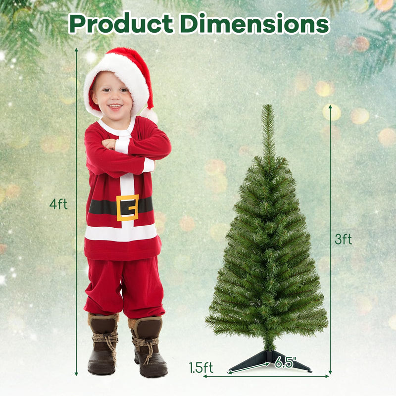 Load image into Gallery viewer, Goplus 3ft Mini Artificial Christmas Tree, Unlit Green Holiday Tree with 116 Lifelike PVC Branch Tips
