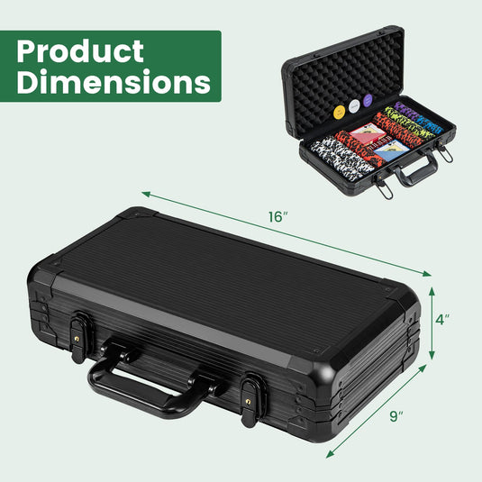 Jetons de poker Coffret de Poker en Aluminium avec 300 jetons lasers Malette de Poker Noir Jetons de poker Coffret de Poker en Aluminium avec 300 jetons lasers Malette de Poker Noir
