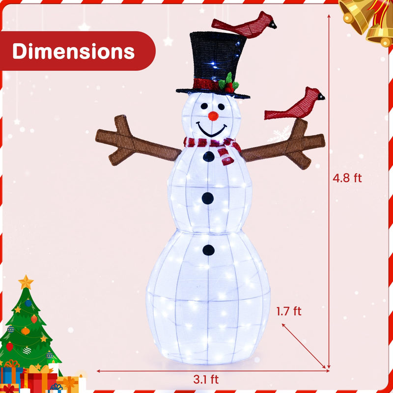 Load image into Gallery viewer, Goplus 4.8 FT Light Up Christmas Snowman with 120 LED Lights
