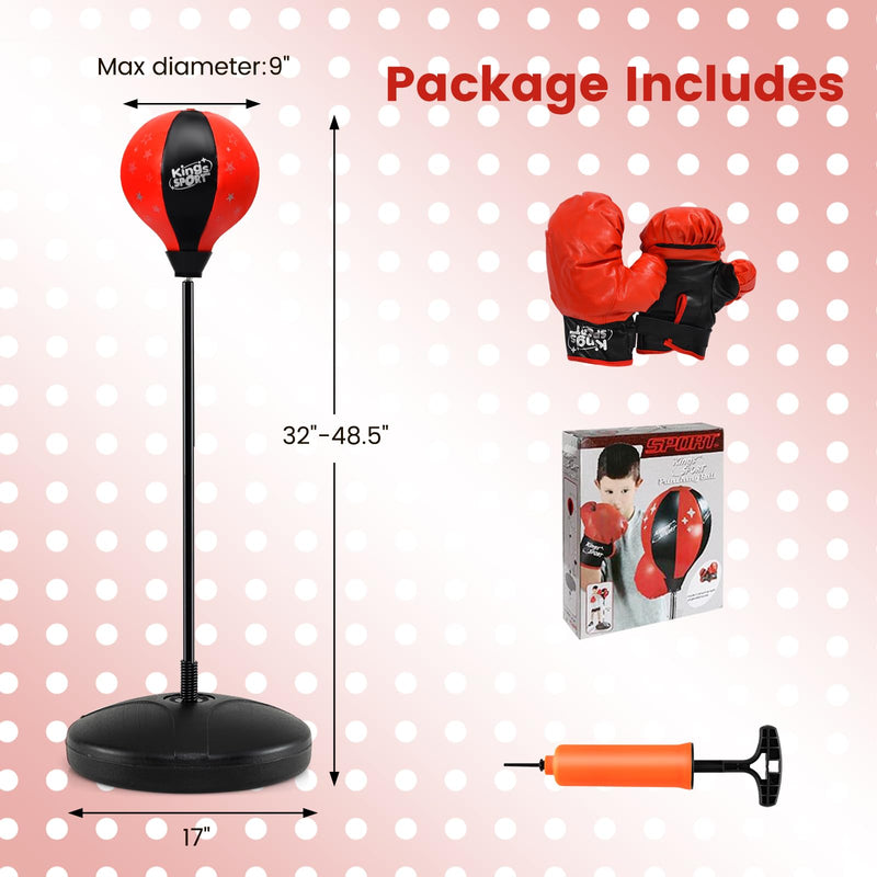 Load image into Gallery viewer, Goplus Punching Bag for Kids, Boxing Set with Gloves, Height Adjustable Stand
