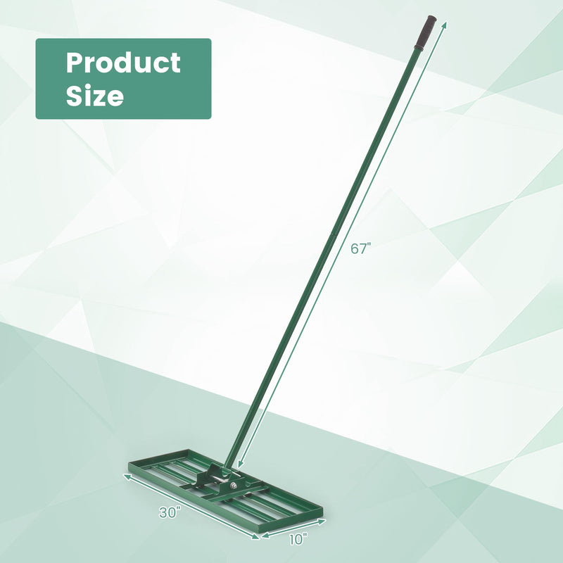 Load image into Gallery viewer, Goplus Lawn Leveling Rake, Heavy Duty Level Lawn Tool w/ Ergonomic Handle for Soil
