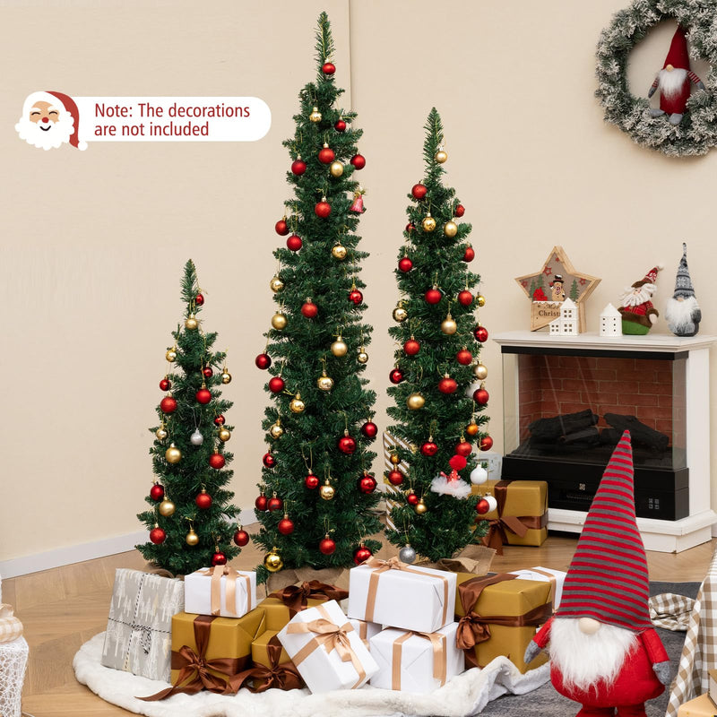 Load image into Gallery viewer, Goplus 3&#39; 4&#39; 5&#39; Pre-Lit Artificial Christmas Tree Set of 3
