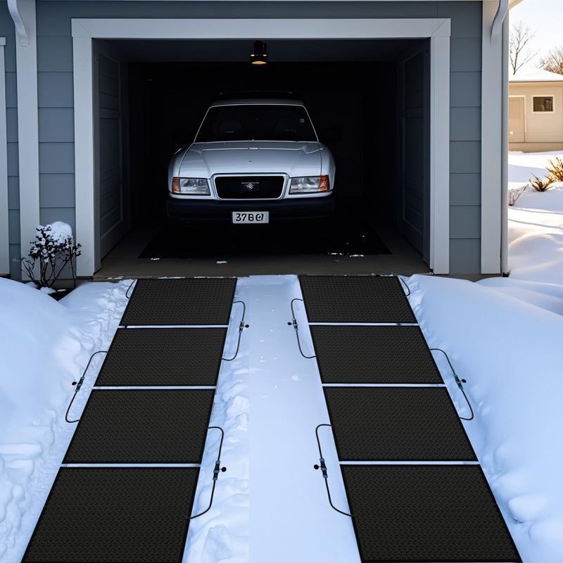 Load image into Gallery viewer, Goplus Heated Snow Melting Mat, Heated Outdoor Mat for Winter Snow Removal (30” x 30” with Power Cord + 2*Without Power Cord)
