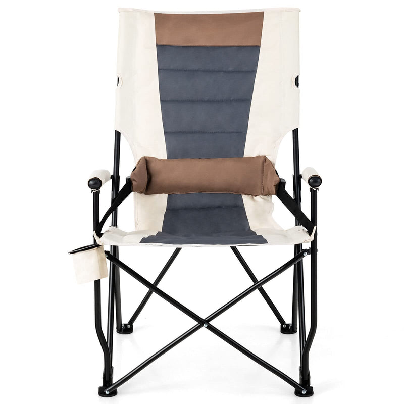 Load image into Gallery viewer, Goplus Camping Chairs, Portable Lumbar Back Beach Chair, Folding Chair for Outside, Fishing, Hiking, Picnic
