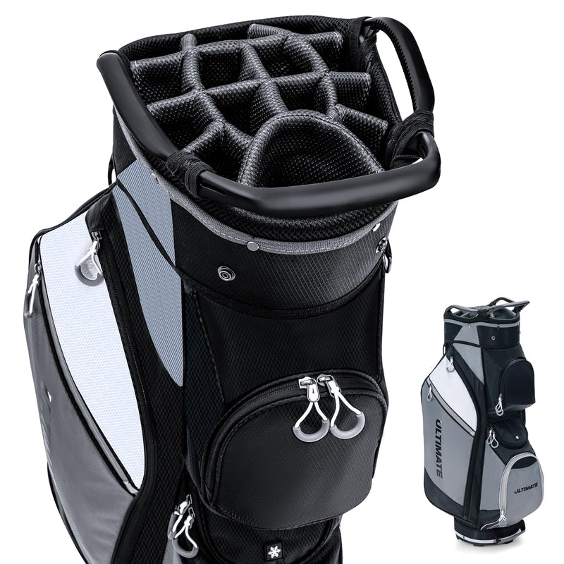 Load image into Gallery viewer, Goplus Golf Cart Bag with 14-Way Top Dividers, Golf Club Bag with 7 Zippered Pockets Including Cooler Bag
