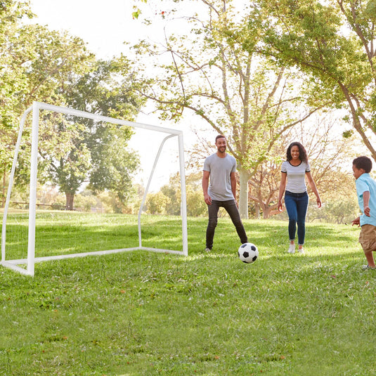 Goplus Soccer Goal, 8'x6' Soccer Net with Strong UPVC Frame, Quick Set-up, High-Strength Netting