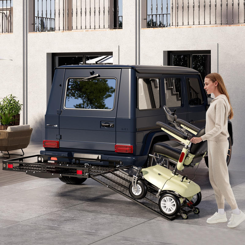 Load image into Gallery viewer, Hitch Mount Wheelchair Carrier, Mobility Scooter Loading Ramp
