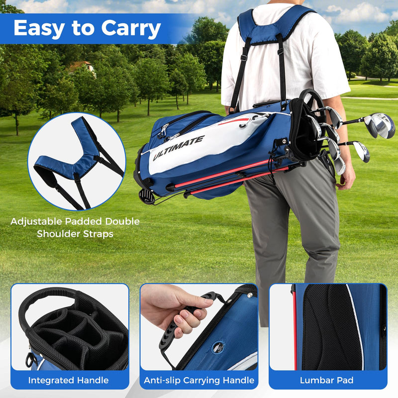 Load image into Gallery viewer, Goplus Complete Golf Club Set for Men, 9 Pieces Golf Clubs with Stand Bag, Men&#39;s Right Handed
