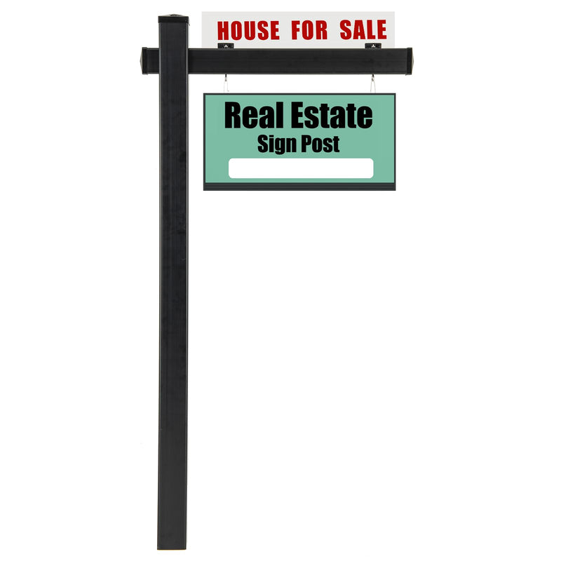 Load image into Gallery viewer, Goplus Real Estate Sign Posts,Vinyl Realtor Sign Post (4” x 4” x 72”) with Flat Cap for Open House and Home for Sale
