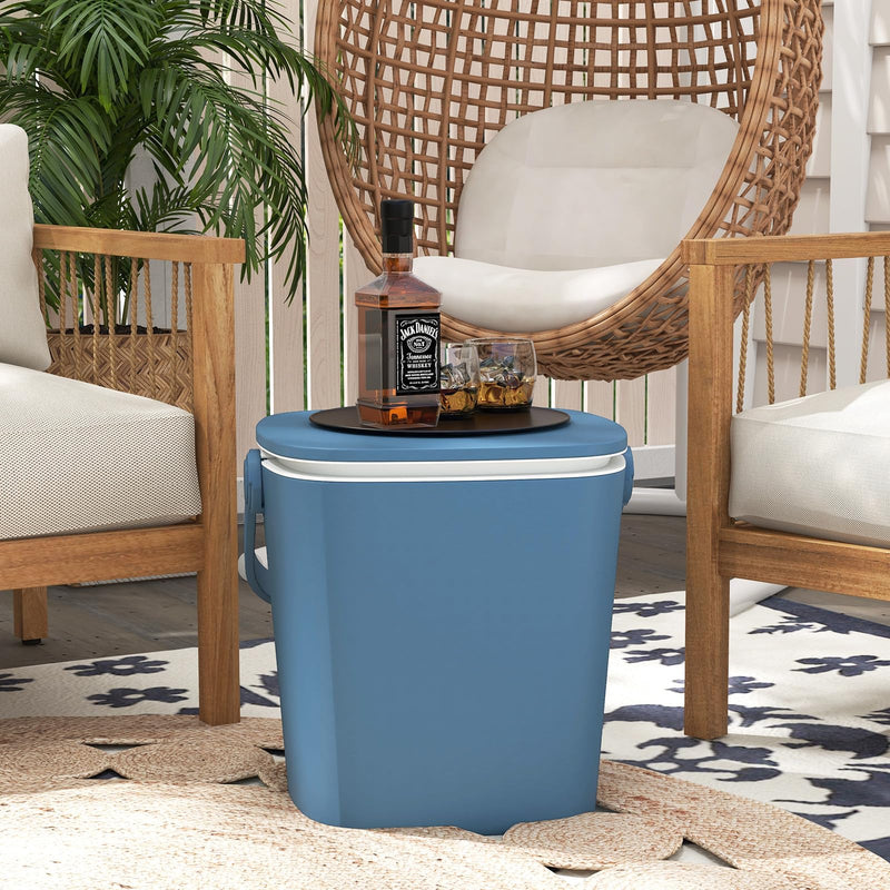 Load image into Gallery viewer, Goplus Cooler Table, Portable 4 Gallon All-Weather Beer and Wine Table Cooler with Handle
