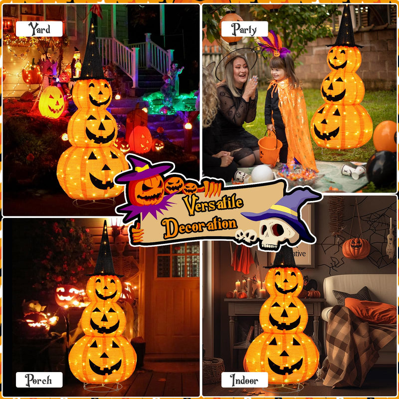 Load image into Gallery viewer, Goplus 5 FT Halloween Light Up Pumpkin Decoration
