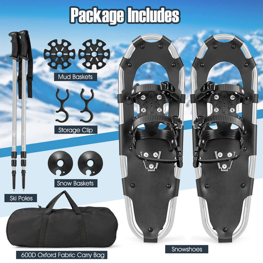 Goplus Snow Shoes for Men Women Youth Kids, Snow Mud Baskets Included, 21/ 25/ 30 Inches