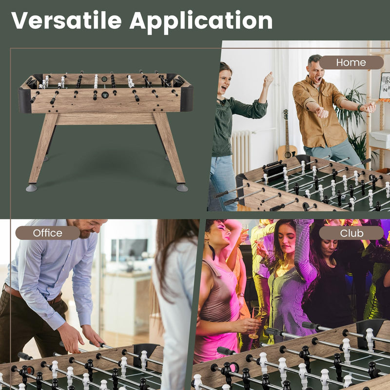 Load image into Gallery viewer, Goplus 54” Foosball Table for Adults, Competition Full Size Soccer Game Table with 2 Balls, 26 Players
