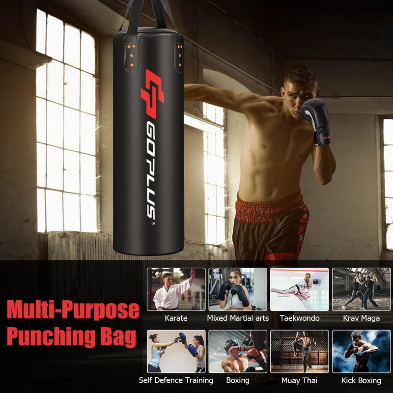 Load image into Gallery viewer, Goplus Punching Bag, Unfilled Heavy Boxing Bag Set with 12OZ Gloves, Wraps, Ceiling Hook, Hanging Kick Boxing Bag for Adults Youth
