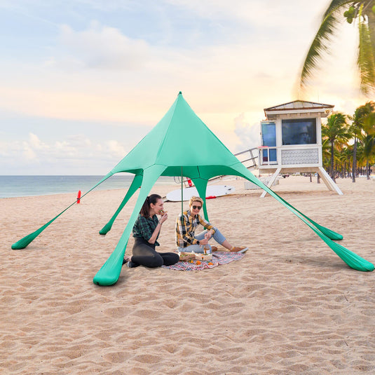 Goplus Beach Canopy, 20 x 20 FT Beach Shade with UPF50+ Sun Protection –  GoplusUS
