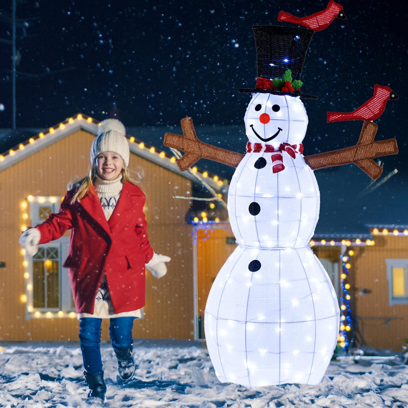 Load image into Gallery viewer, Goplus 4.8 FT Light Up Christmas Snowman with 120 LED Lights
