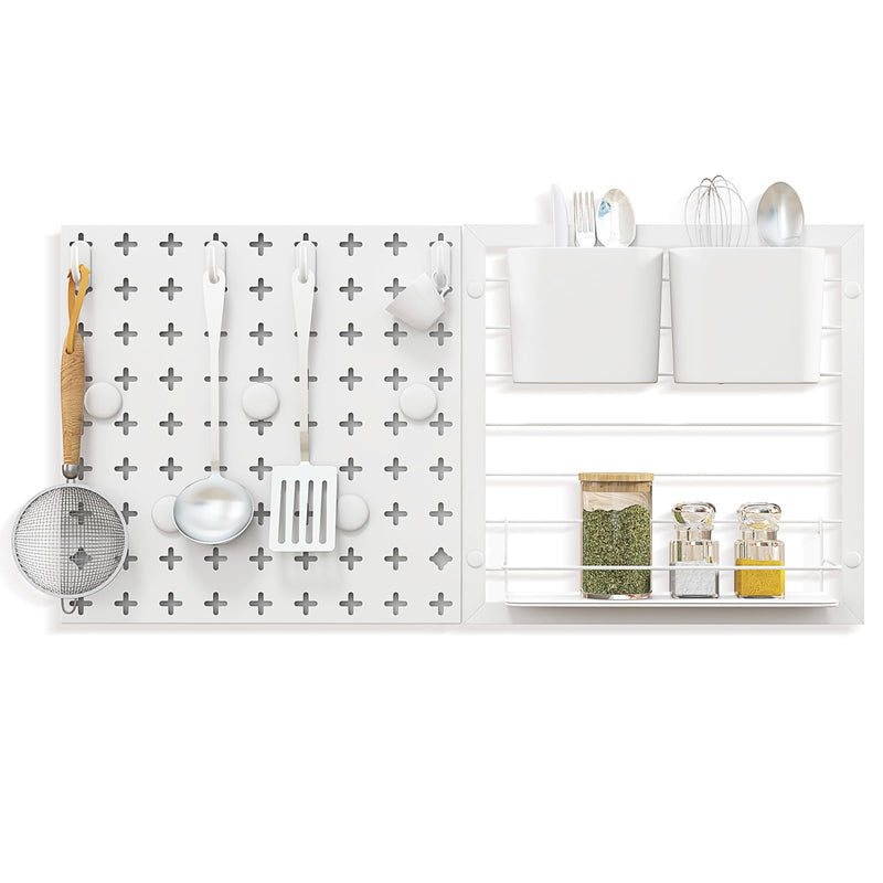 Load image into Gallery viewer, Goplus Peg Board, Metal Pegboard Kit with 2 Pegboard Panels
