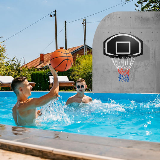 Goplus Wall Mount Basketball Hoop, 28.5¡¯¡¯ x 18¡¯¡¯ Large Backboard with 17¡¯¡¯ Rim, Shatter-Proof Backboard