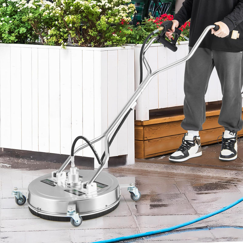 Load image into Gallery viewer, Goplus 20&quot; Pressure Washer Surface Cleaner with 4 Wheels, Dual Handle, Stainless Steel Housing
