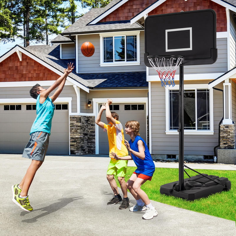 Load image into Gallery viewer, Goplus Portable Basketball Hoop Outdoor, 6.5-10FT Adjustable Basketball Goal System w/44-Inch Shatterproof Backboard
