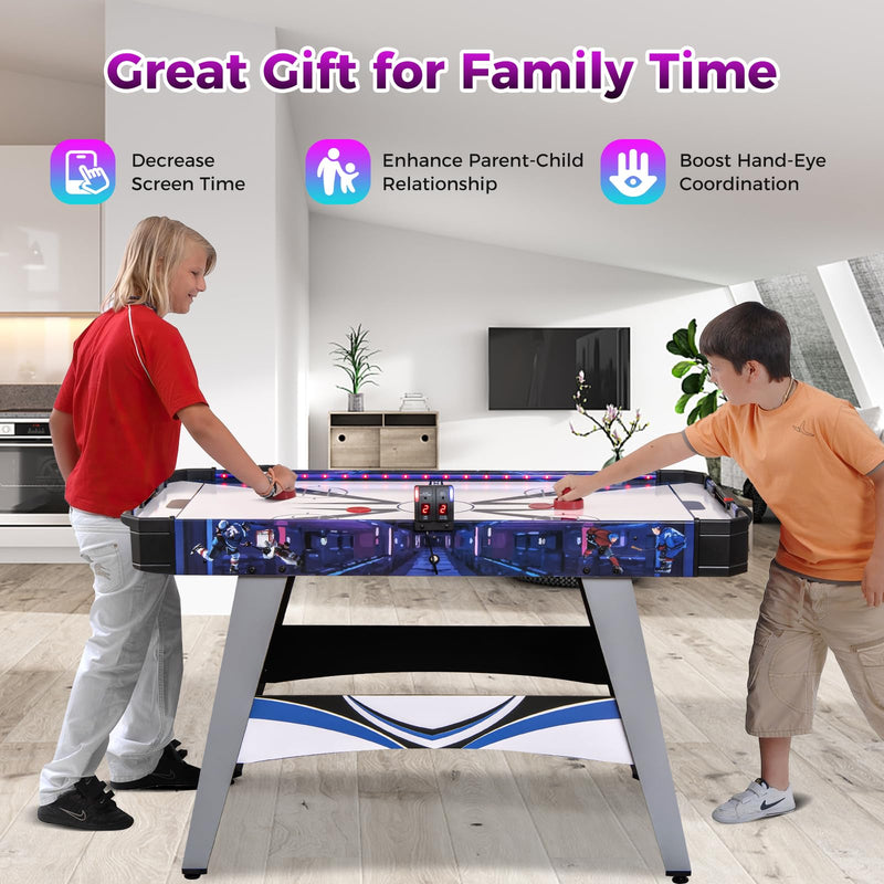 Load image into Gallery viewer, Goplus 54&quot; Air Hockey Table, Hockey Game Table w/LED Scoreboard, Lights, 2 Pucks, 2 Pushers
